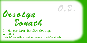 orsolya donath business card